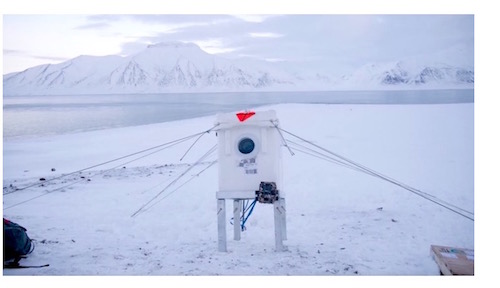 Can Data Help Prevent Massive Loss of Polar Bears — box setup to capture video