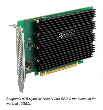 Seagate’s 8TB Nytro XP7200 NVMe SSD is the fastest in the world at 10GB/s.