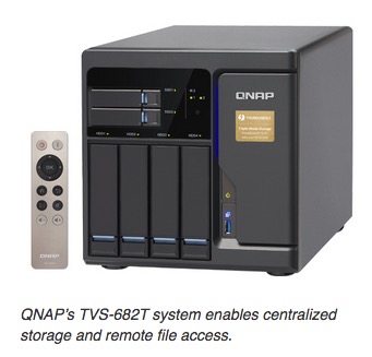 QNAP’s TVS-682T system enables centralized storage and remote file access