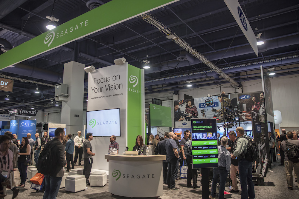 NAB 2017 — the Seagate and LaCie booth