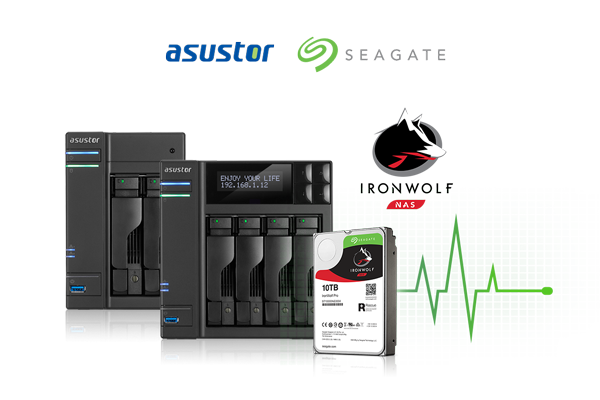 ASUSTOR NAS with Seagate IronWolf Health Management