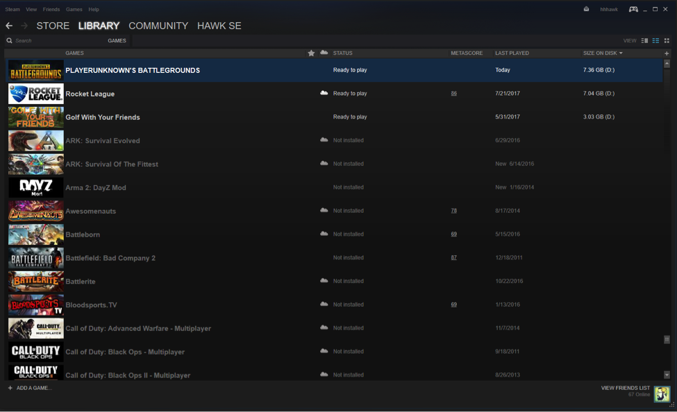 How to view your Steam games Detail view