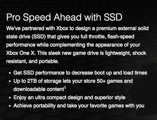 Pro Speed Ahead with SSD for Your Xbox One X