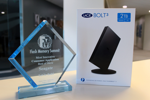 LaCie Bolt3 Named “Most Innovative Flash Memory Consumer Application" at Flash Memory Summit